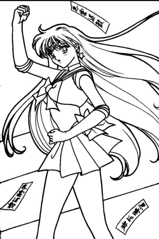 Rei Hino Coloring Page